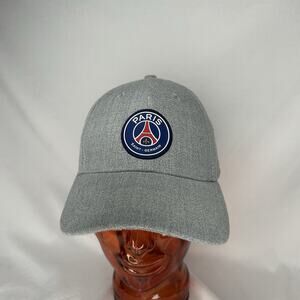 Paris Saint-Germain FC Hat Cap Strapback Gray PSG Soccer Football Club Champions